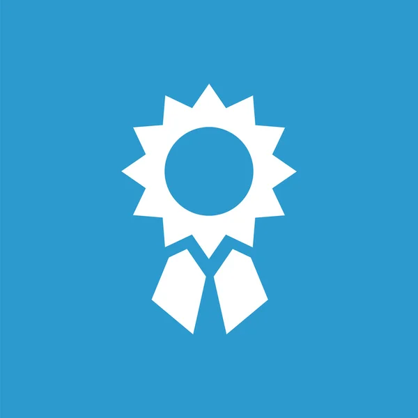 Icono de logro, blanco sobre el fondo azul — Archivo Imágenes Vectoriales