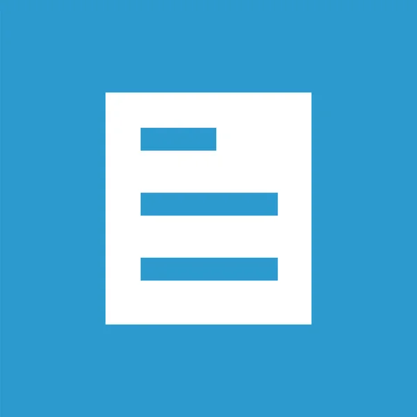 Listan ikon, vit på blå bakgrund — Stock vektor