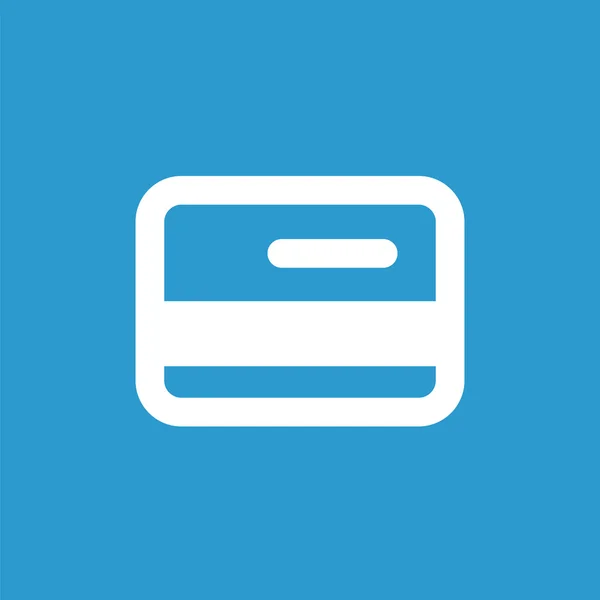 Icona della carta di credito, bianco sullo sfondo blu — Vettoriale Stock