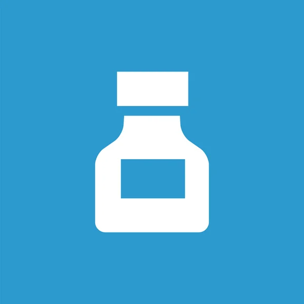 Drugs pictogram, wit op de blauwe achtergrond — Stockvector