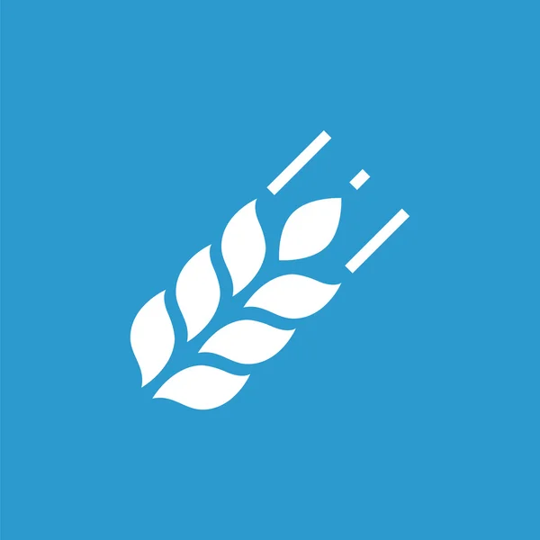 Icono de agricultura, blanco sobre el fondo azul — Vector de stock