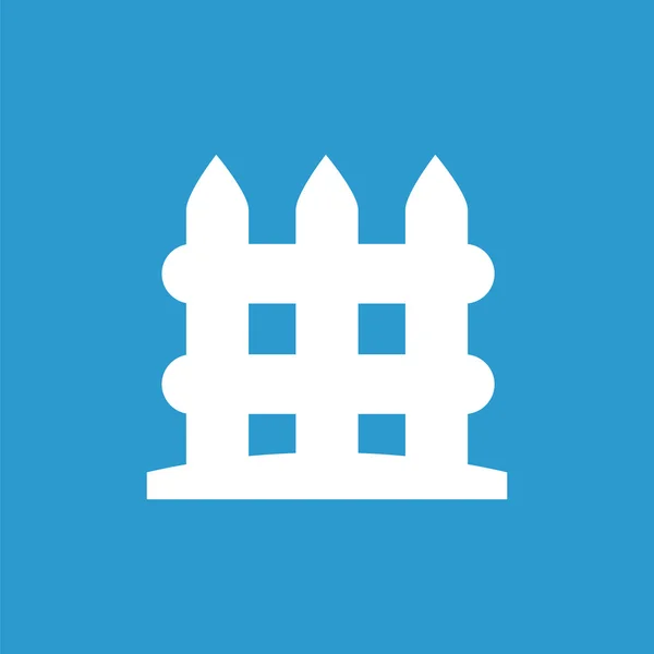 Kerítés ikon, a kék alapon fehér — Stock Vector