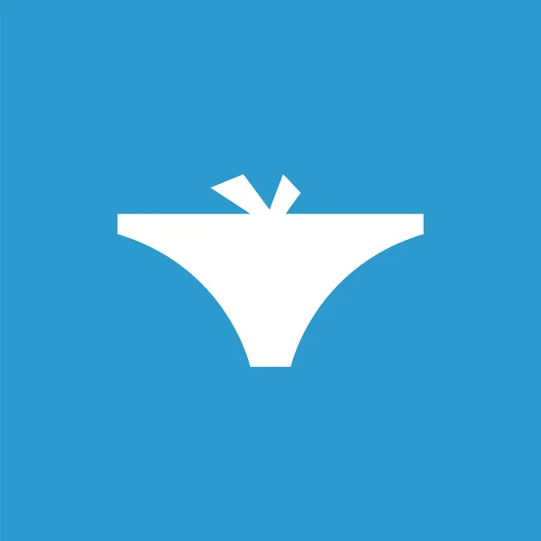Underkläder-ikonen, vit på blå bakgrund — Stock vektor