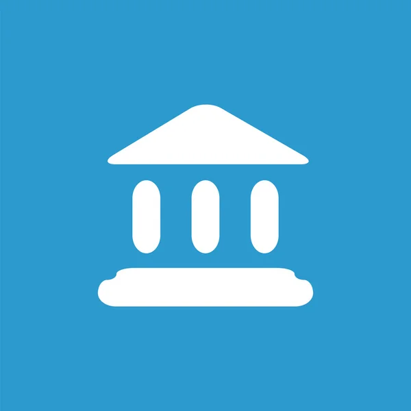 Icône du droit de la cour, blanc sur le fond bleu — Image vectorielle