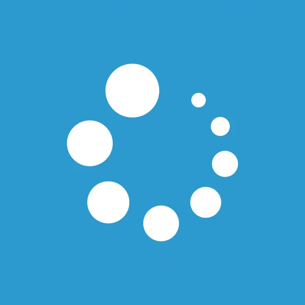 Laden pictogram, wit op de blauwe achtergrond — Stockvector