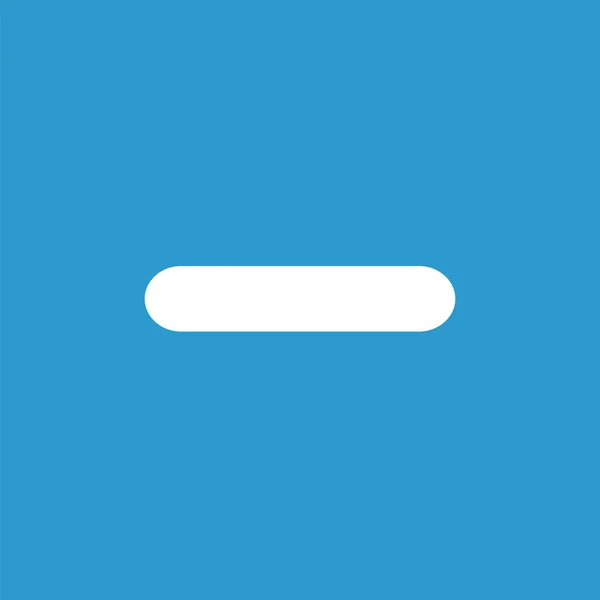 Minus Symbol, weiß auf blauem Hintergrund — Stockvektor