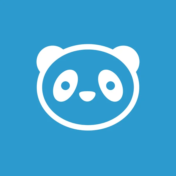 Panda-Symbol, weiß auf blauem Hintergrund — Stockvektor