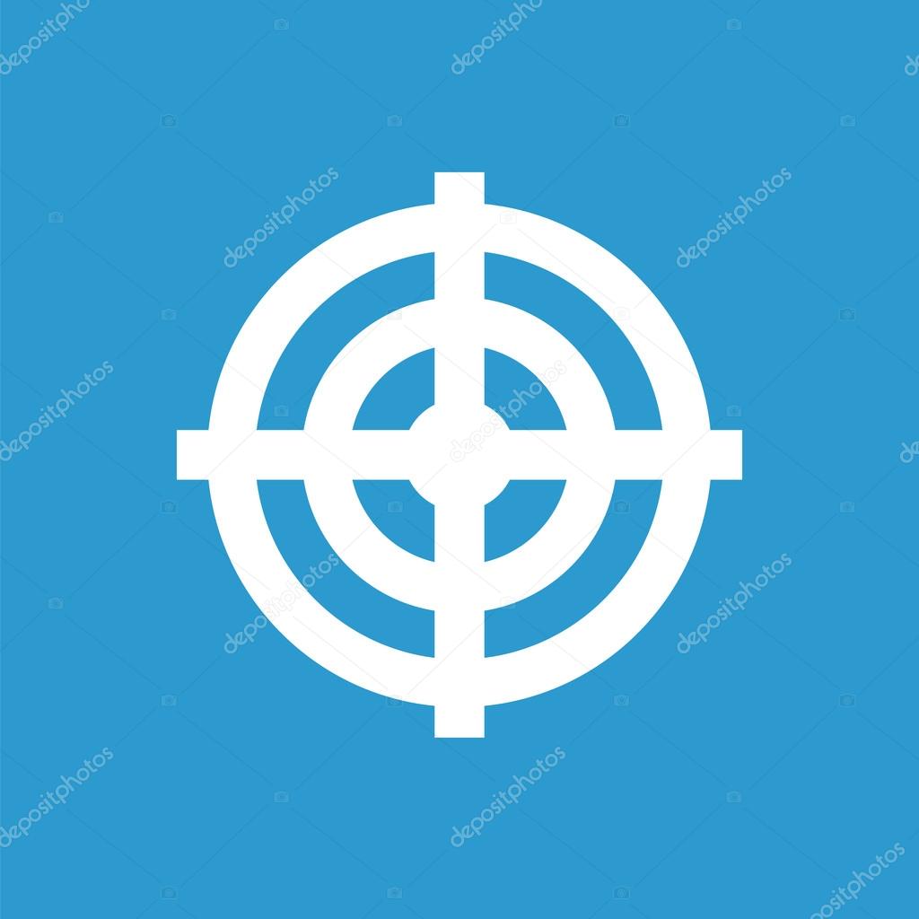 target icon, white on the blue background