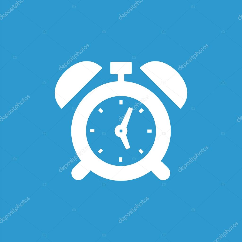 Home Security: Alarm Clock Icon White