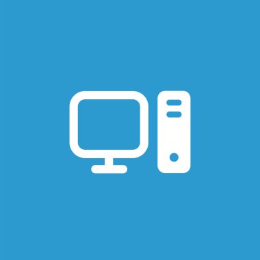 bilgisayar kutsal kişilerin resmi, mavi arka plan üzerinde beyaz