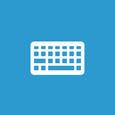 klavye simgesini, mavi arka plan üzerinde beyaz