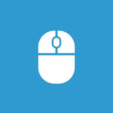 fare simgesi, mavi arka plan üzerinde beyaz