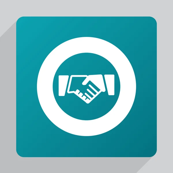 Platte Handshake ico — Stockvector