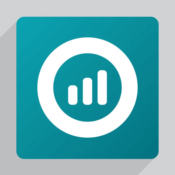 Diagrama de negocio plano, gráfico ico — Vector de stock