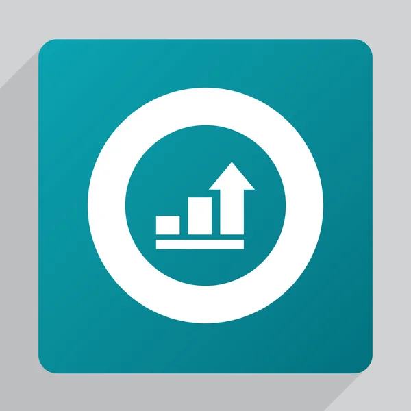 Diagrama de negocio plano, gráfico ico — Vector de stock