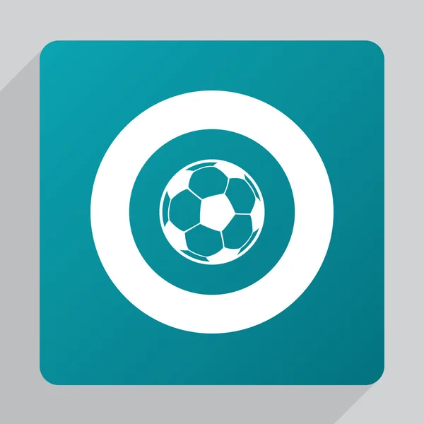 Ballon de football plat ico — Image vectorielle