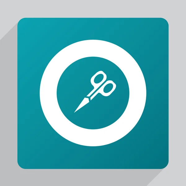 Flat scissors ico — Stock Vector