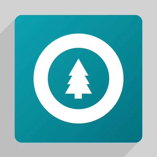 Flat fir-tree ico — Stock Vector