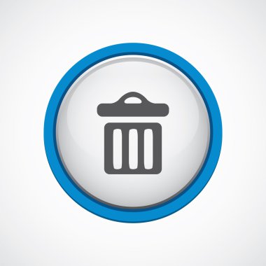 çöp kutusu parlak mavi kontur ICO ile