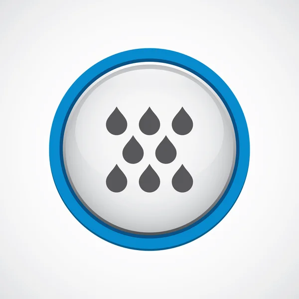 Lluvia brillante con golpe azul ico — Vector de stock