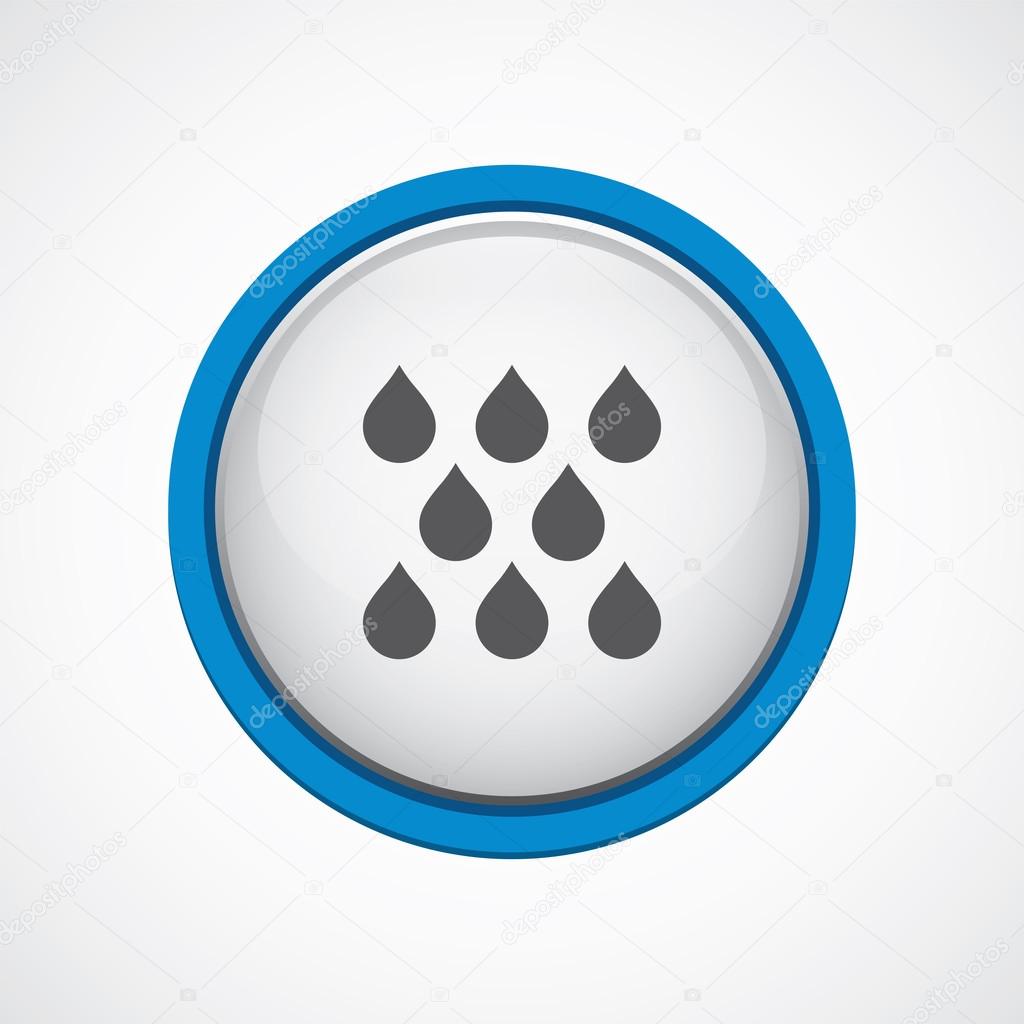 rain glossy with blue stroke ico