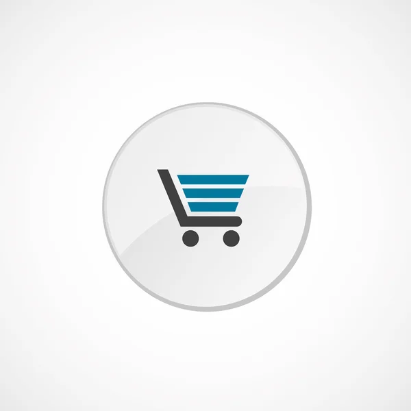 Shopping cart icon 2 colored — Stock Vector