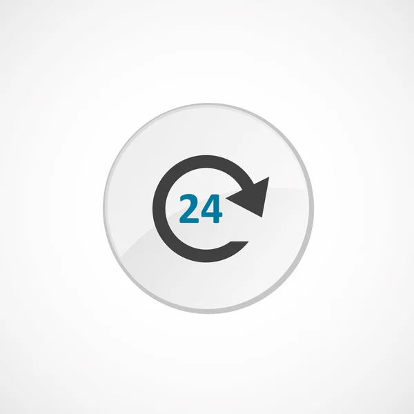 24 Stunden Service-Symbol 2 farbig — Stockvektor