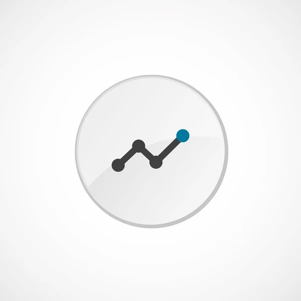 Nach oben Diagramm Symbol 2 farbig — Stockvektor