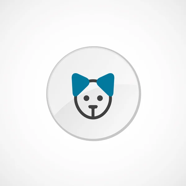 Puppy icon 2 colored — Stock Vector
