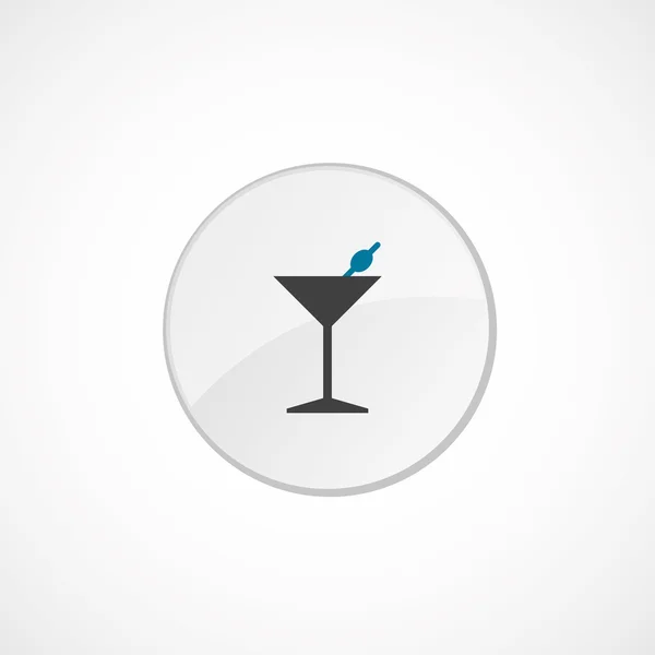 Cocktail icon 2 colored — Stock Vector