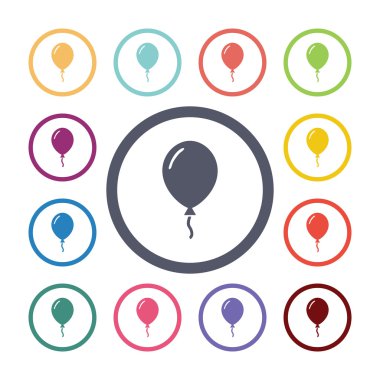 Balon düz simgeler se
