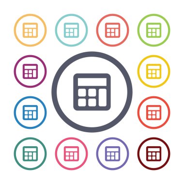 hesap makinesi düz simgeler se