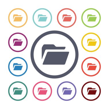 klasör düz simgeler se