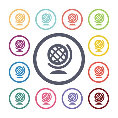 Dünya düz simgeler se