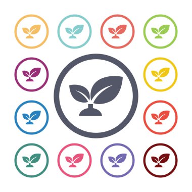 bitki düz simgeler se