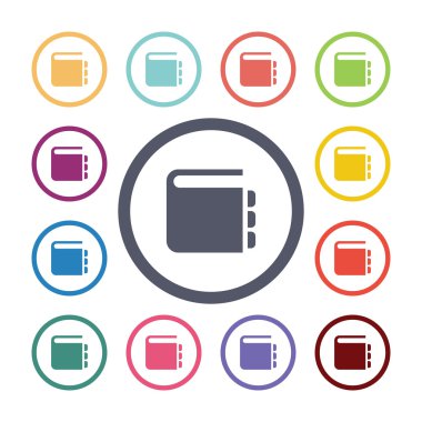 Not defteri düz simgeler se