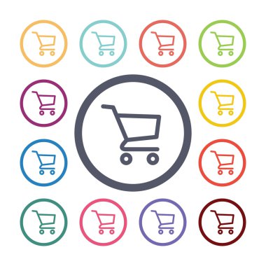 alışveriş sepeti düz simgeler se