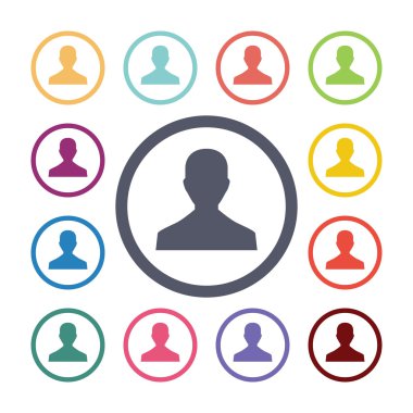 profil düz simgeler se