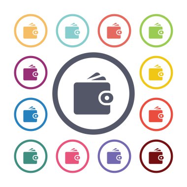 m-cüzdan düz simgeler se