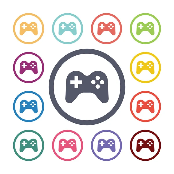 Joystick flat icons se — Stock Vector