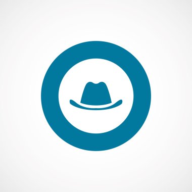 Klasik şapka koyu mavi sınır daire ICO