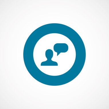 konuşma kalın mavi sınır daire ICO