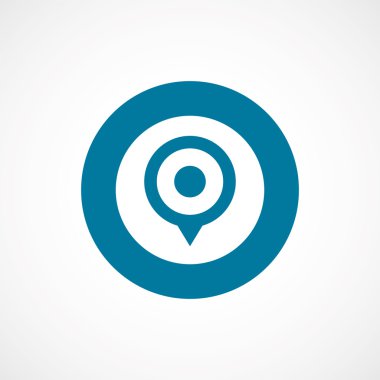 harita PIN kalın mavi sınır daire ICO