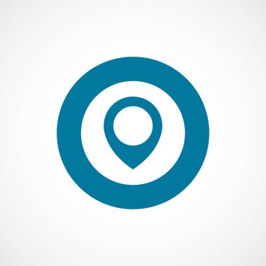 harita PIN kalın mavi sınır daire ICO