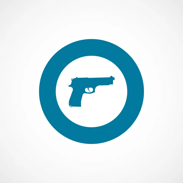 Gun bold blue border circle ico — Stock Vector