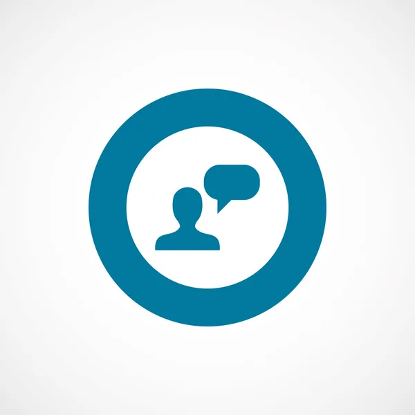 Conversation bold blue border circle ico — Stock Vector