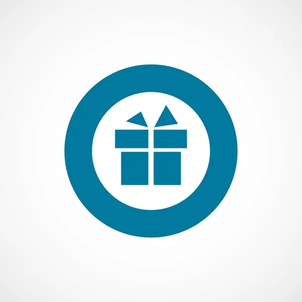 Gift bold blue border circle ico — Stock Vector