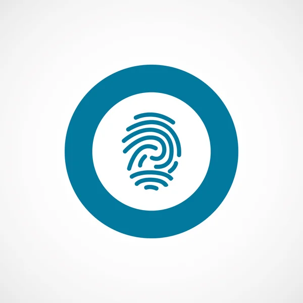 Fingerprint bold blue border circle ico — Stock Vector