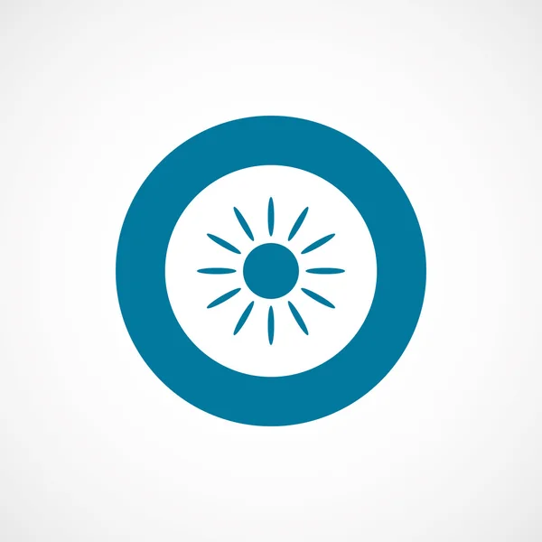 Sun bold blue border circle ico — Stock Vector