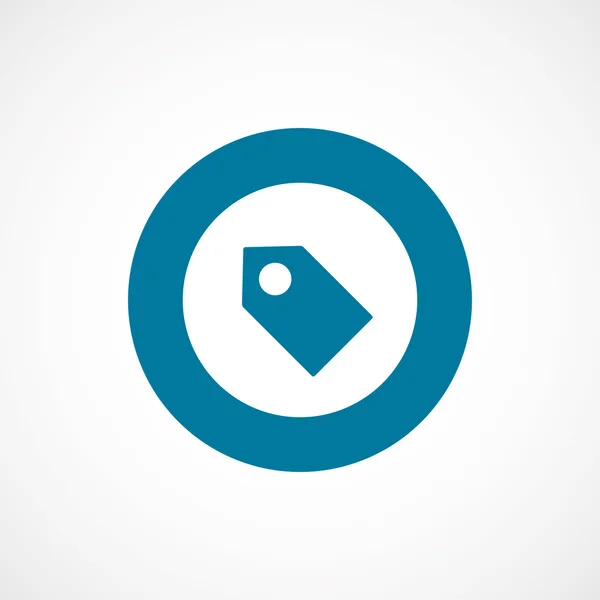 Tag bold blue border circle ico — Stock Vector